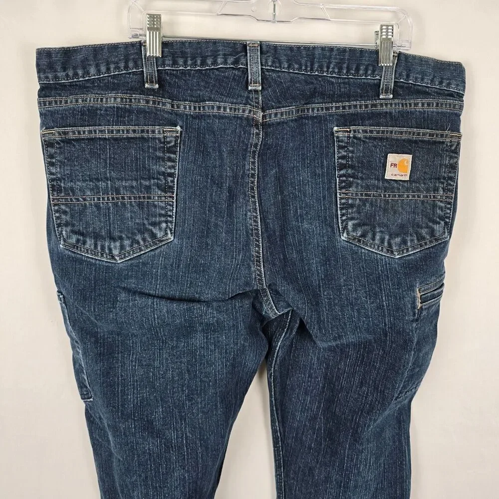 Carhartt Jeans Men's 44 x 30 Blue Utility Work Flame Resistant Classified UL